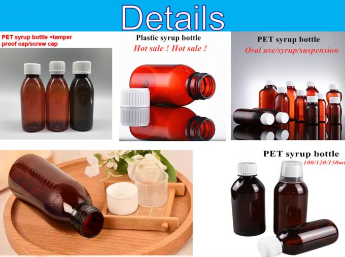 100ml 120ml 150ml 3oz 4oz 5oz Syrup Liquid Medicine Bottle Pet Plastic Cough Syrup Bottle with Tamper Proof Cap