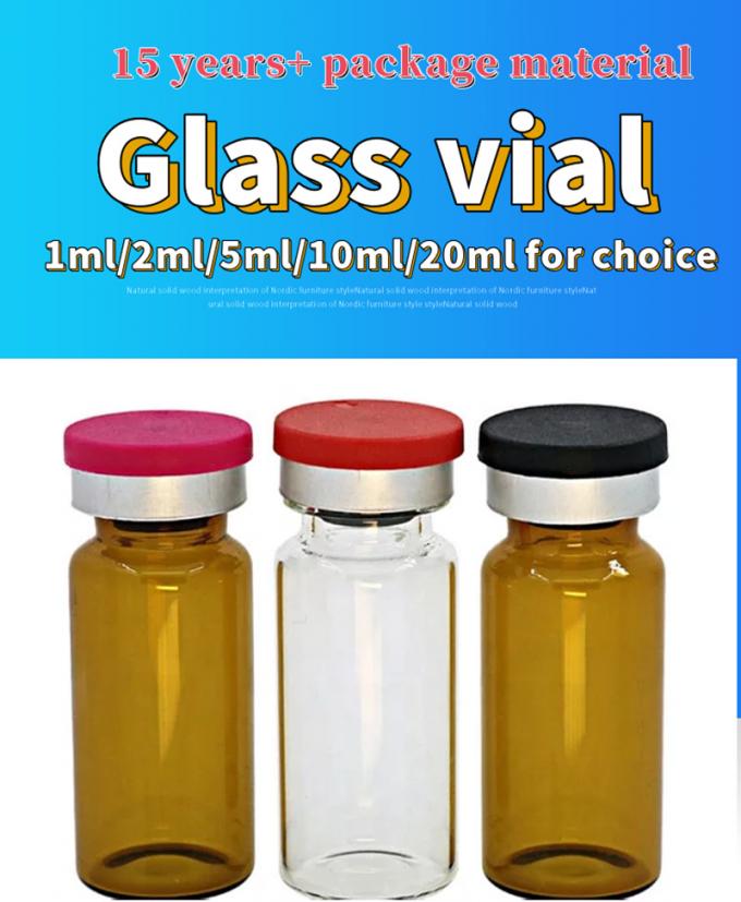 5ml 7ml 10ml Pharmaceutical Clear Amber Lyophilization Glass Vials with Flip off Cap