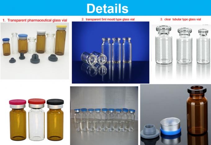 5ml 7ml 10ml Pharmaceutical Clear Amber Lyophilization Glass Vials with Flip off Cap