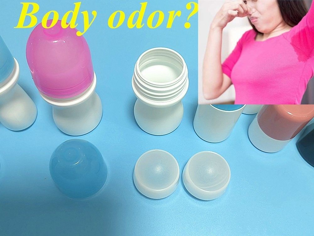50 میلی لیتر 60 میلی لیتر روغن ضروری بوی بدن زیر بغل مراقبت از پوست پلاستیک HDPE ضد عطر ضد عرق پلاستیک رول روی بطری