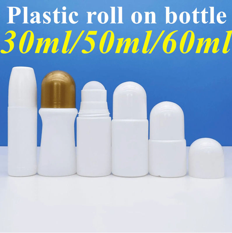 50 میلی لیتر HDPE خالی گرد پلاستیکی رول بر روی بطری ضد عطر رول بدن عطر بطری رول پلاستیکی رول بر روی بطری ضد عرق