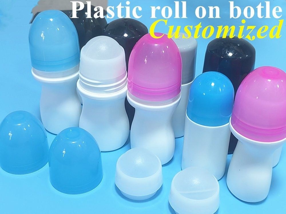 تابستان سفارشی جدیدترین طراحی 30 میلی لیتر 50 میلی لیتر 60 میلی لیتر بازپرداخت شده سفید HDPE ضد عطر رول پلاستیکی روی بطری