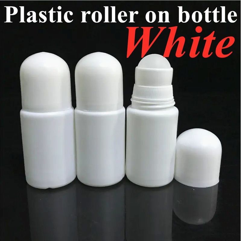 30 میلی لیتر 50 میلی لیتر 60 میلی لیتر HDPE پلاستیک سفید پلاستیک ضد عطر روغن ضروری رول روی بطری با توپ رول