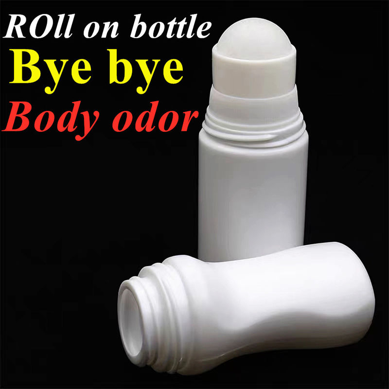 30 میلی لیتر 50 میلی لیتر 60 میلی لیتر HDPE پلاستیک سفید پلاستیک ضد عطر روغن ضروری رول روی بطری با توپ رول
