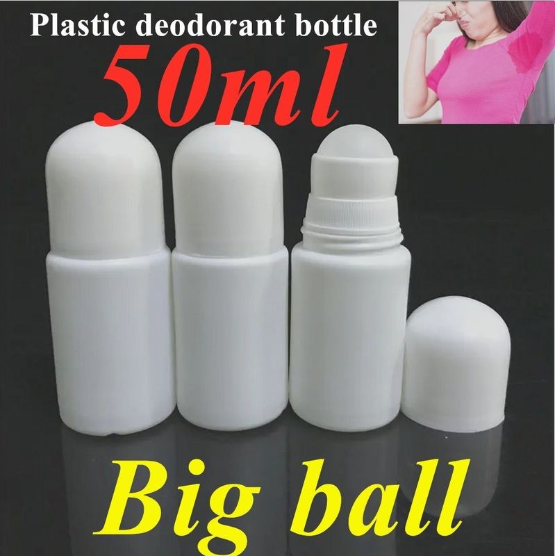 30 میلی لیتر 50 میلی لیتر 60 میلی لیتر بطری رولر پلاستیکی سفید HDPE بطری ضد عطر خالی قابل پر کردن مجدد