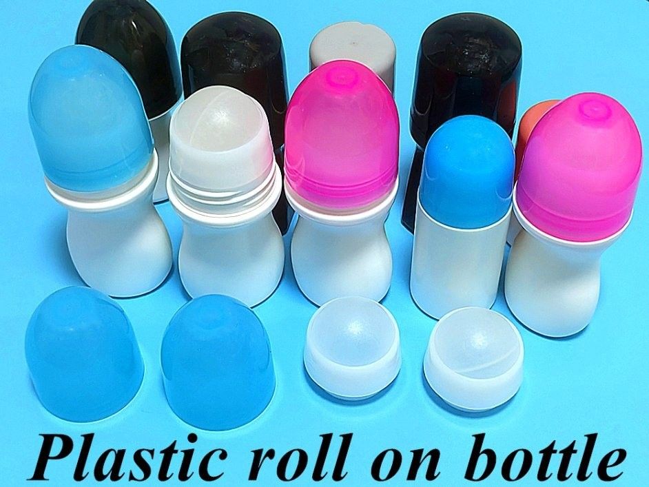 HDPE 30ml 50ml 60ml 100ml رول پلاستیکی بر روی سفید بطری رول گرد استوانه ای بطری ضد عطر با رول بر روی توپ