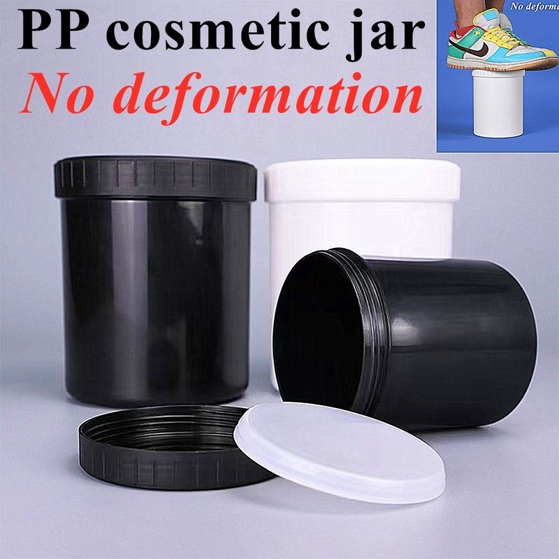 سفارشی سازی 150ml 250ml 500ml 950ml 1000ml سفید سیاه خالی آبی شفاف PP شیشه کرم آرایشی با کاپ