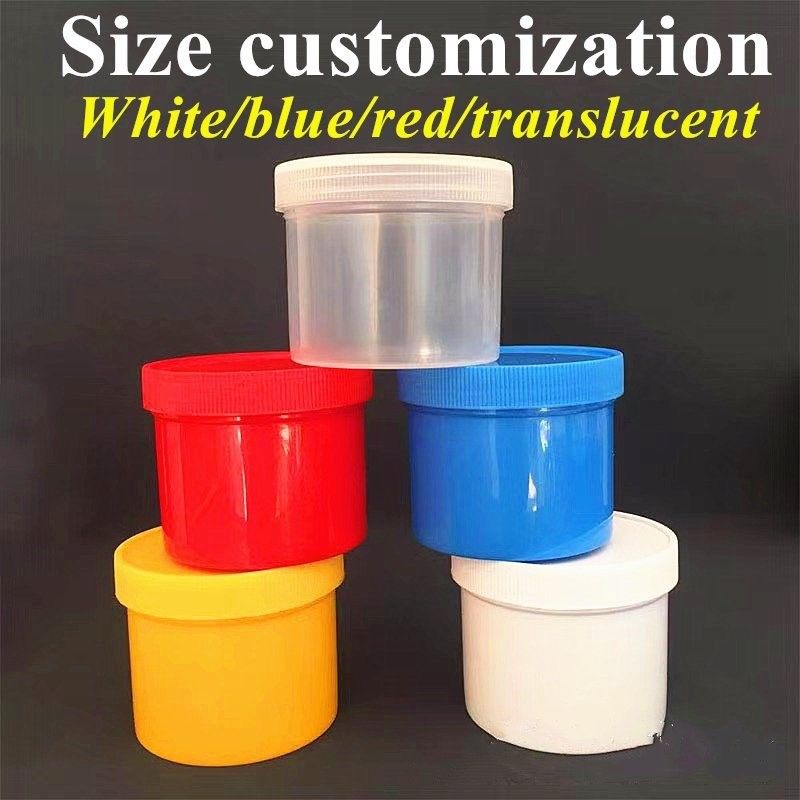 سفارشی سازی 150ml 250ml 500ml 950ml 1000ml سفید سیاه خالی آبی شفاف PP شیشه کرم آرایشی با کاپ