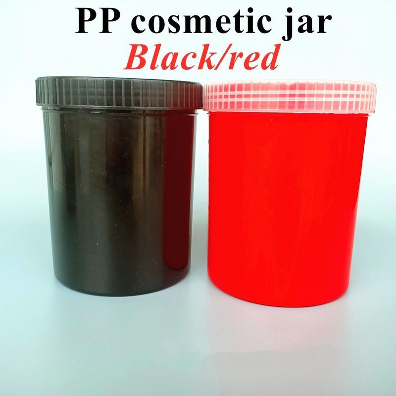 سفارشی سازی 150ml 250ml 500ml 950ml 1000ml سفید سیاه خالی آبی شفاف PP شیشه کرم آرایشی با کاپ