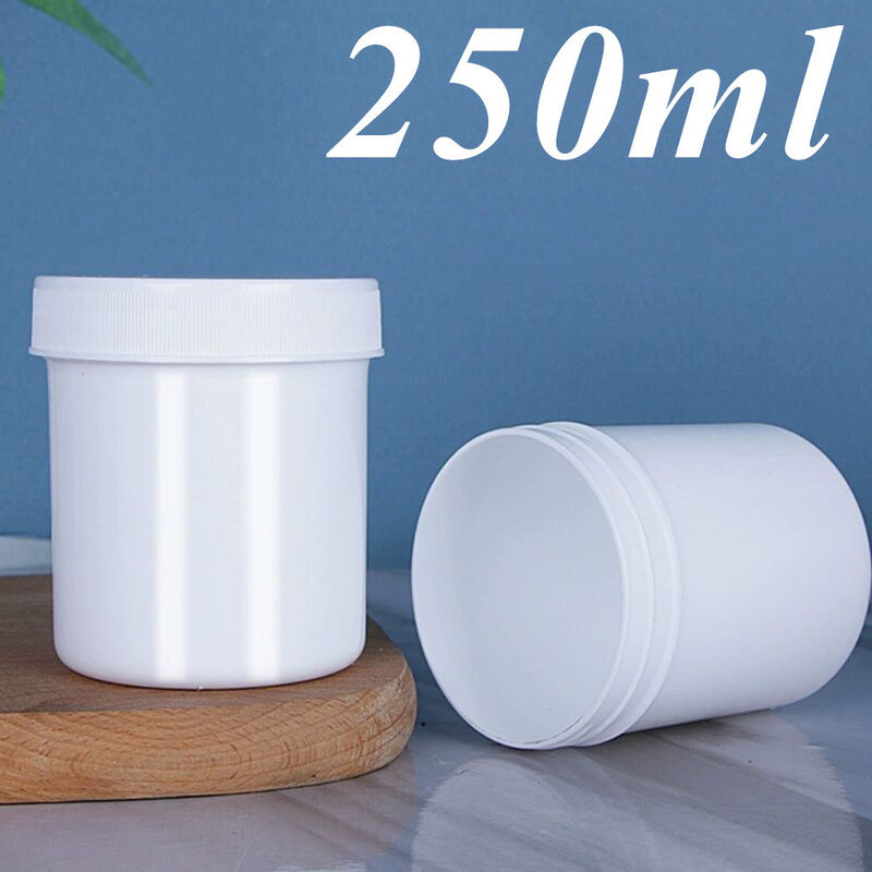 سفارشی سازی 150ml 250ml 500ml 950ml 1000ml سفید سیاه خالی آبی شفاف PP شیشه کرم آرایشی با کاپ