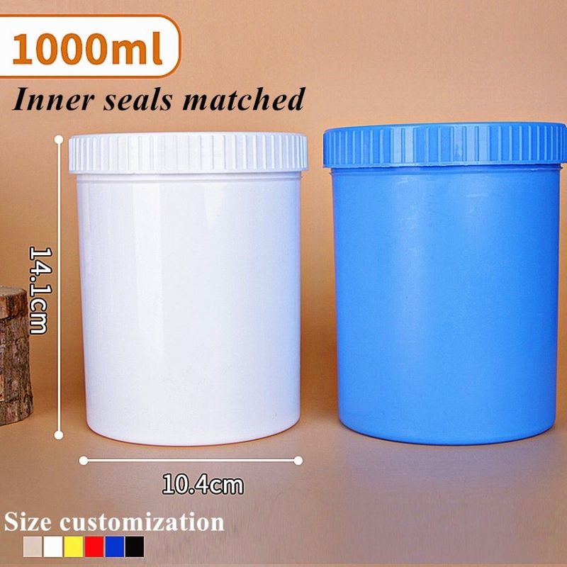 ظرف لوازم آرایشی 150g 250g 500g سفید سیاه PP پلاستیکی چشم صورت کرم بدن شیشه با پیچ کلاه آرایش زیر بسته شیشه