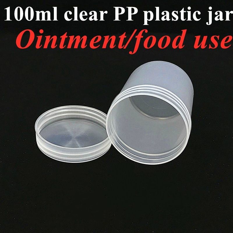 250ml 8oz 500ml 950ml 1000ml PP مواد آرایشی پلاستیکی شفاف شفاف سفید گلدان روغن پلاستیکی قوطی کرم با کلاه پیچ