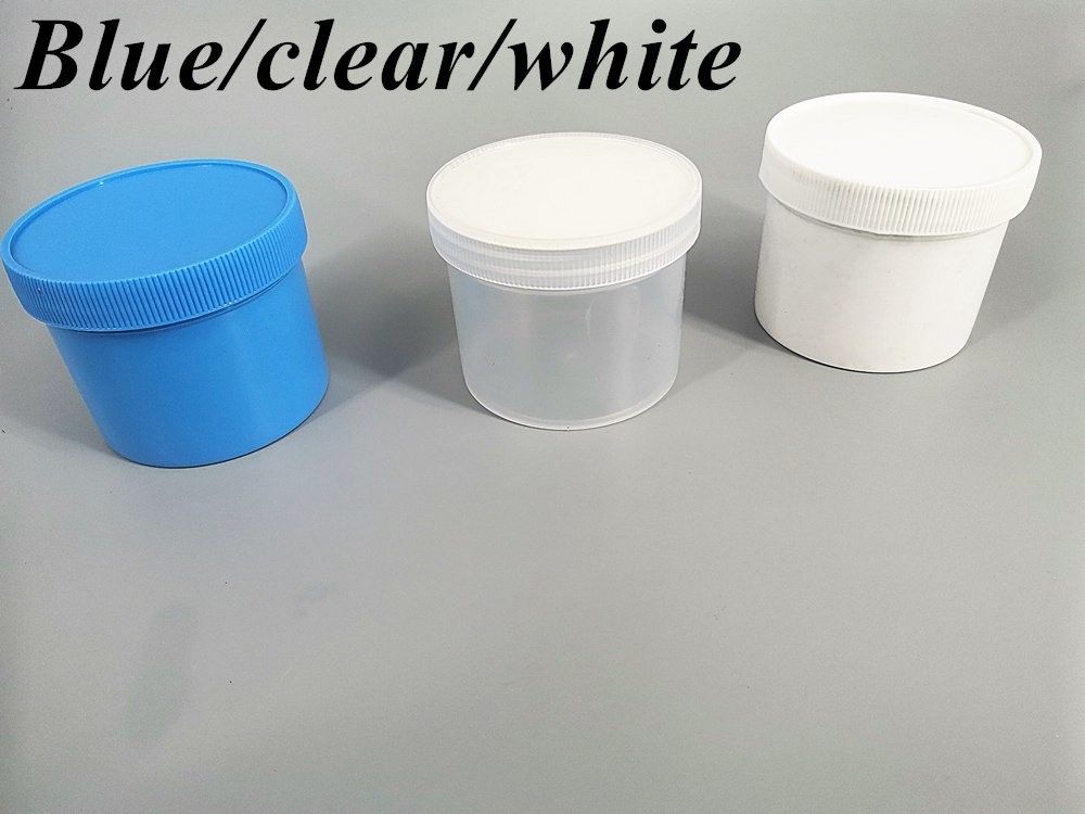 250ml 8oz 500ml 950ml 1000ml PP مواد آرایشی پلاستیکی شفاف شفاف سفید گلدان روغن پلاستیکی قوطی کرم با کلاه پیچ