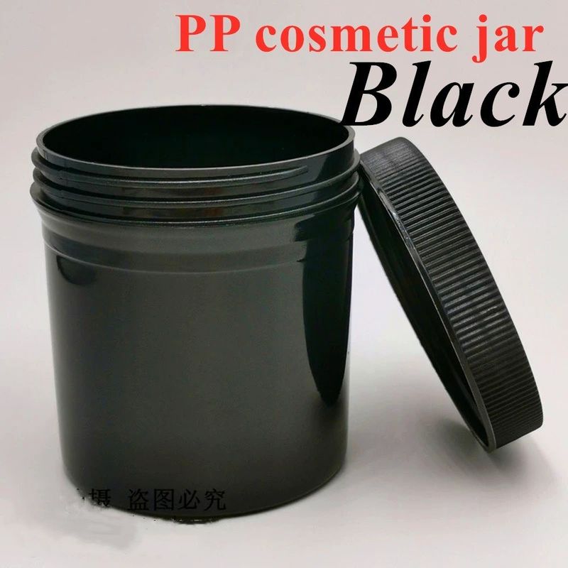 250ml 8oz 500ml 950ml 1000ml PP مواد آرایشی پلاستیکی شفاف شفاف سفید گلدان روغن پلاستیکی قوطی کرم با کلاه پیچ