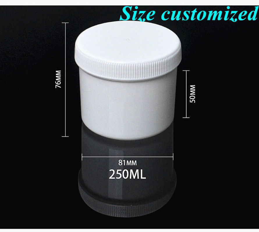 SGS 100ml 250ml 500ml 1000ml پی پی شیشه آرایشی نمونه های آرایشی مخازن روغن قوطی با کلاه پیچ