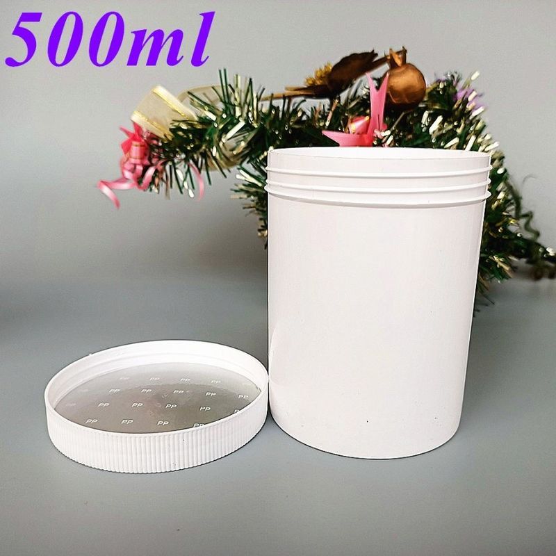 100 گرام 250 گرام 500 گرام دو طرفه سفید سیاه آبی قوطی کرم PP با کلاه پیچ کرم صورت پاک کننده لب پا قوطی آرایشی PP