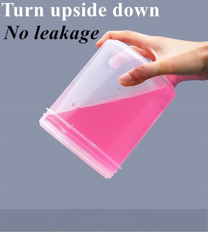 شفاف شفاف دهان گسترده 250ml 500ml PP شیشه پلاستیکی آرایشی بسته بندی آرایشی مو موم بدن پاک کن شیشه آرایشی