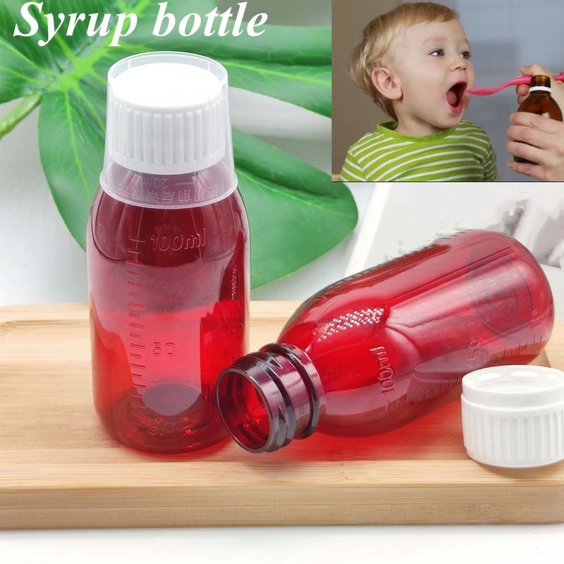 3 اونس 4 اونس 5 اونس بطری سیروپ پلاستیکی خالی دور دارو استفاده از پالتو بسته پزشکی سرفه سیروپ بطری با سرپوش پیچ