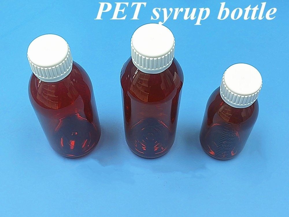 داروسازی 100ml 120ml 150ml خالی لاجورد پلاستیکی PET لاجورد آبمیوه آبمیوه پلاستیکی بطری برای آبمیوه با سرپ