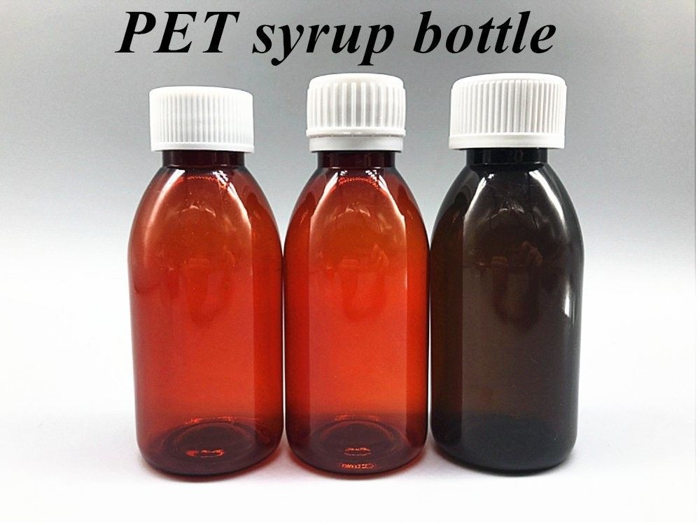 داروسازی 100ml 120ml 150ml خالی لاجورد پلاستیکی PET لاجورد آبمیوه آبمیوه پلاستیکی بطری برای آبمیوه با سرپ