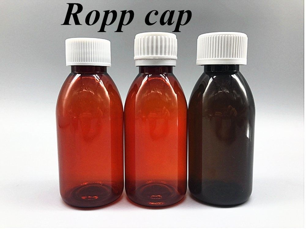 بطری سیروپ سرفه 100 میلی لیتر 120 میلی لیتر بطری پلاستیکی مایع خوراکی بطری پلاستیکی PET خالی دور آبنبات سیروپ پلاستیکی