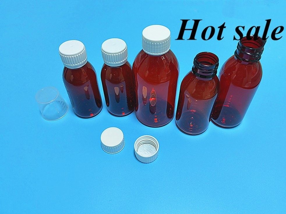 بطری سیروپ سرفه 100 میلی لیتر 120 میلی لیتر بطری پلاستیکی مایع خوراکی بطری پلاستیکی PET خالی دور آبنبات سیروپ پلاستیکی