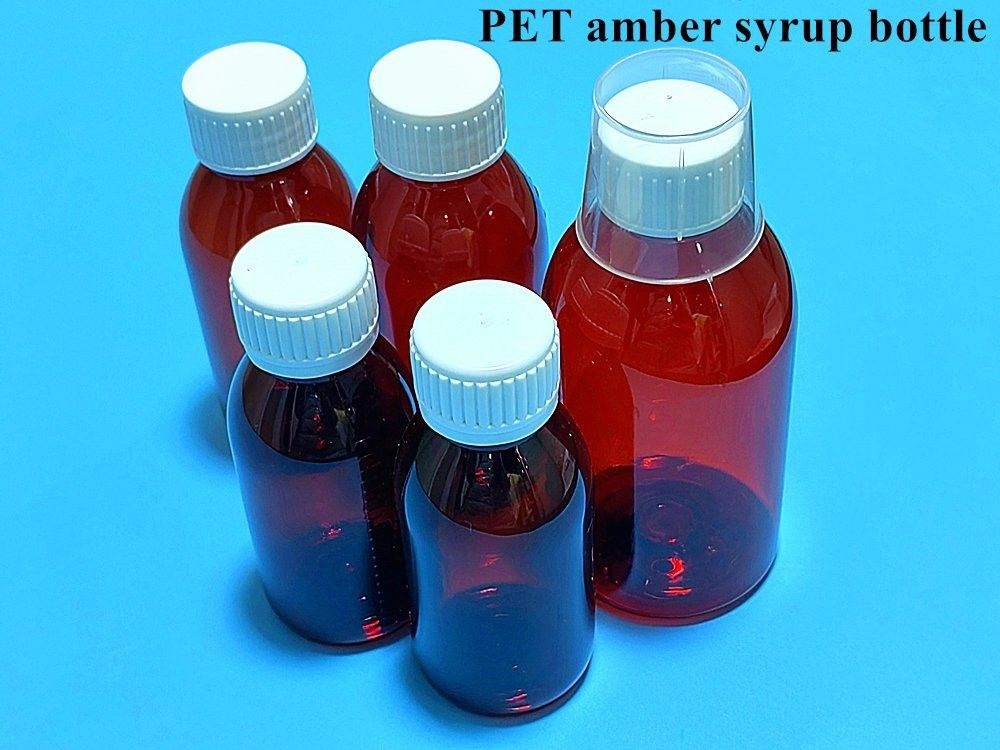 بطری های آبمیوه 100 میلی لیتر 120 میلی لیتر قهوه ای با سرپوش پیچ CRC برای مایعات خوراکی