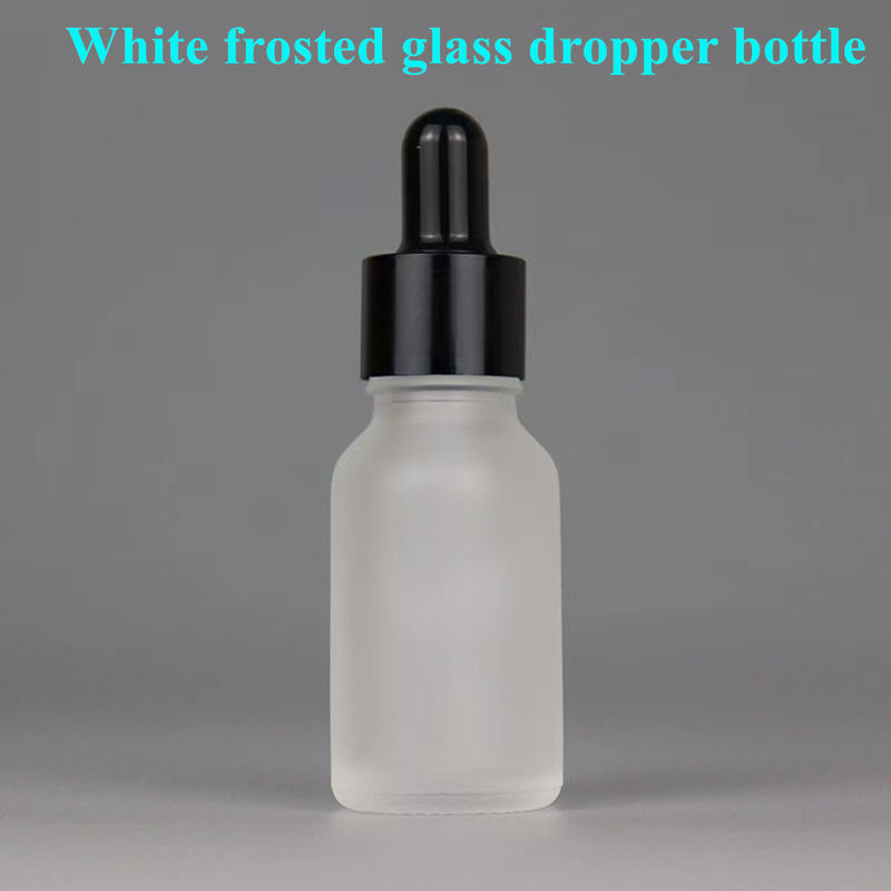 10ml 15ml 20ml 30ml 50ml شیشه سفید یخ زده بطری روغن ضروری بطری روغن سرم