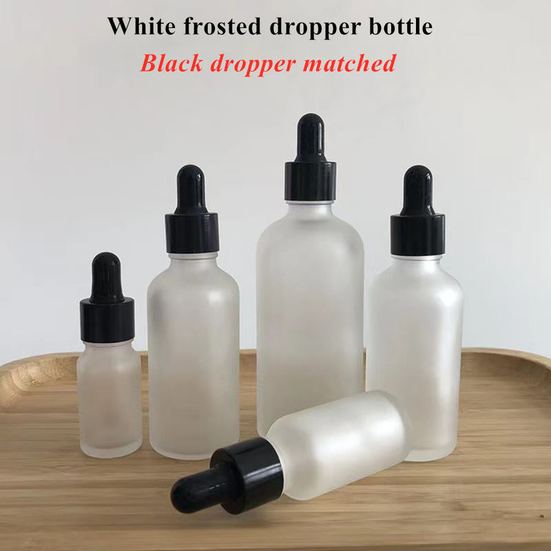 روغن ضروری لوکس 15ml 20ml 30ml 50ml خالی روغن ضروری مات سفید یخ زده زرد زرد شیشه روغن ضروری بطری قطره ای
