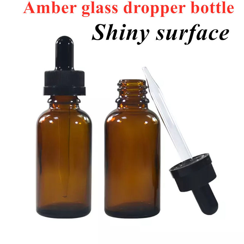 فروش داغ خالی لوکس امبر قهوه ای 10ml 15ml 20ml 30ml 50ml 60ml بطری شیشه ای روغن ضروری برای بسته سرم