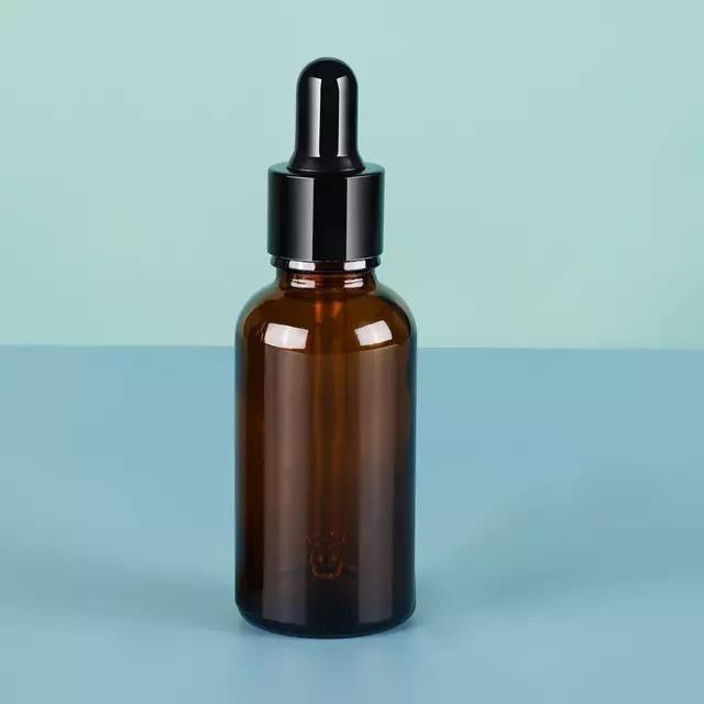 آرایش لوکس سفارشی سرم مراقبت از پوست استفاده از آمبر قهوه ای خالی بطری قطره کش روغن ضروری با پیپیت