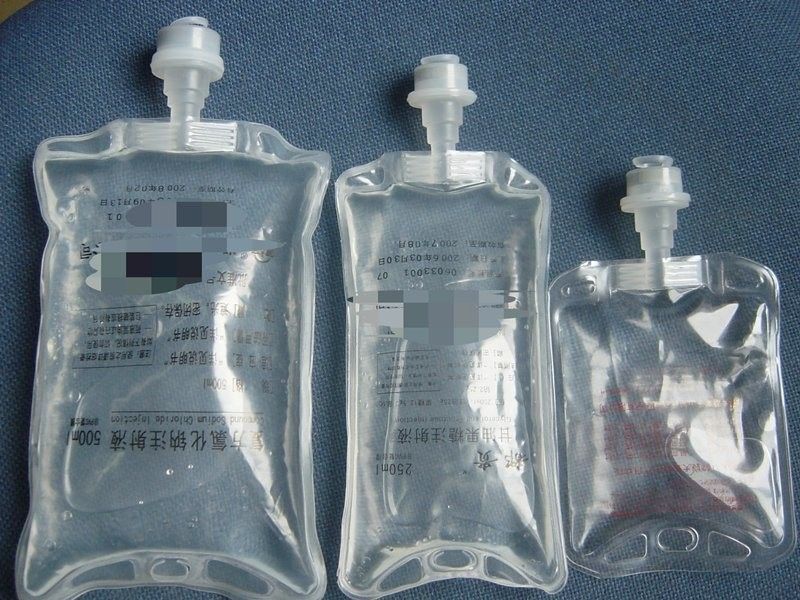 100ml 250ml 500ml کیسه تزریقی محلول سالین PVC کیسه تزریقی یکبار مصرفی تحت فشار IV Non PVC