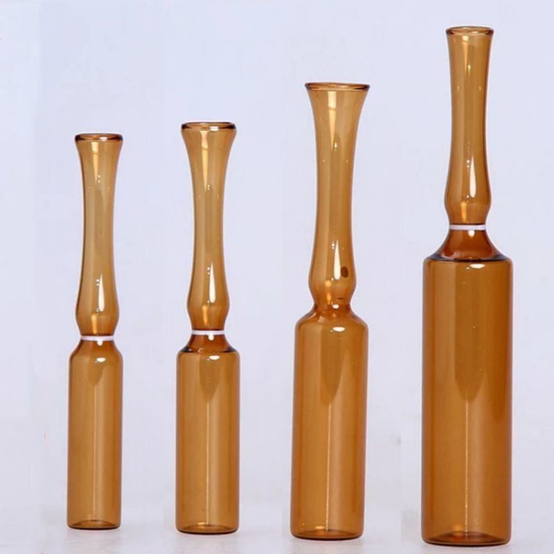 2 میلی لیتر 5 میلی لیتر 10 میلی لیتر خالی USP آمپول های شیشه ای استاندارد بوروسیلیکات شفاف و رنگ زرد برای تزریق پنی سیلین