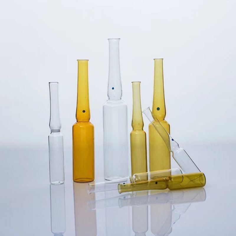 2ml 3ml 5ml 10ml 20ml سرم ضد پیری شفاف برای مراقبت از پوست آمبر تزریق آمپول های شیشه ای خالی برای تزریق