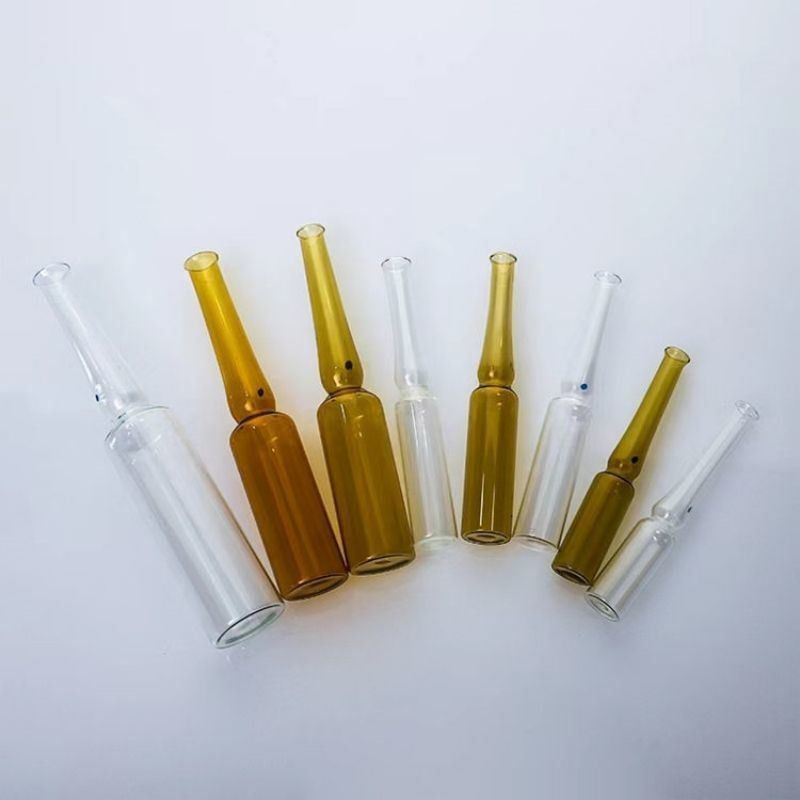 2ml 3ml 5ml 10ml 20ml سرم ضد پیری شفاف برای مراقبت از پوست آمبر تزریق آمپول های شیشه ای خالی برای تزریق
