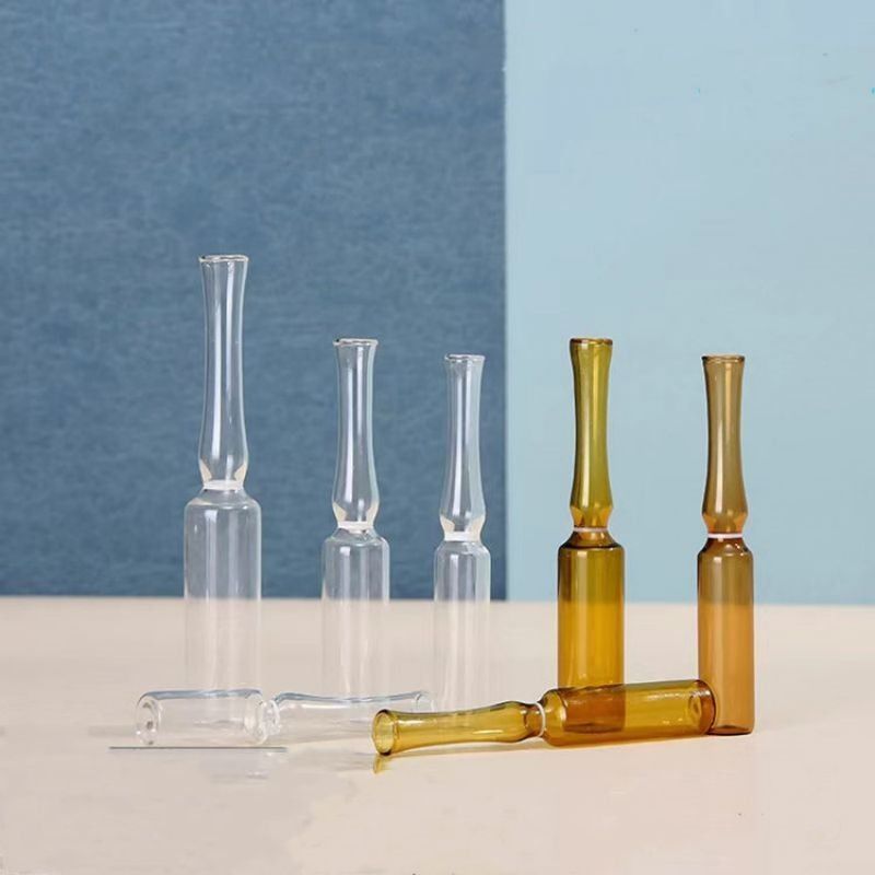 1ml 2ml 5ml استاندارد ISO استاندارد چینی رنگ برقی شفاف USP نوع I آمپول شیشه ای برای تزریق دارویی