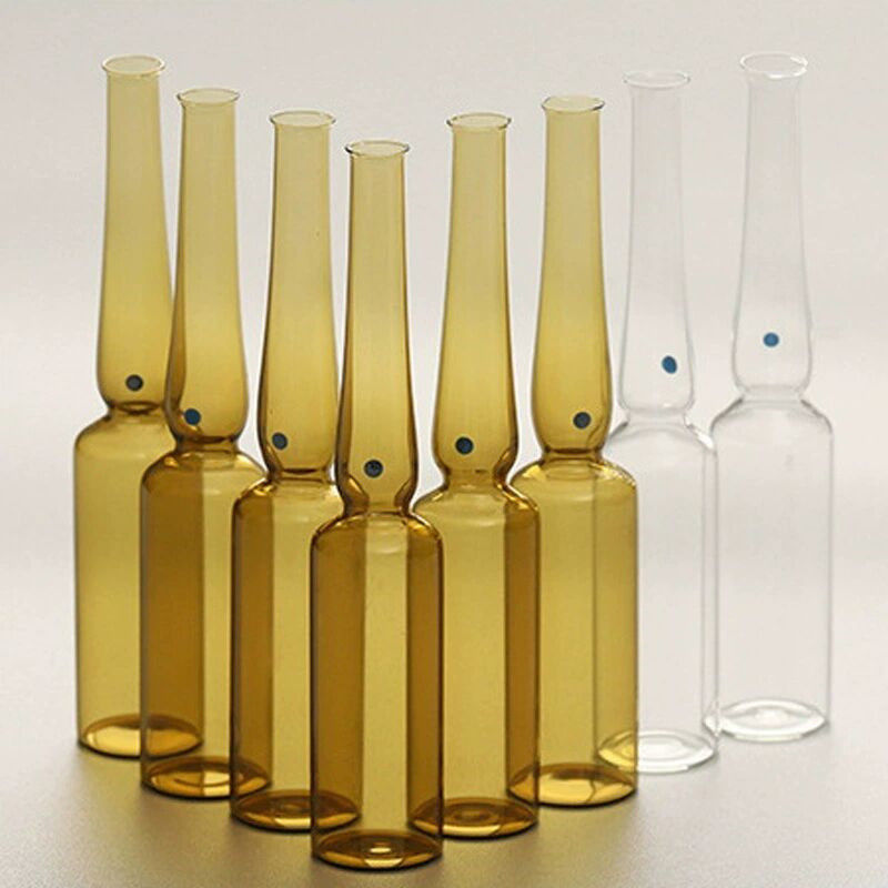 10 میلی لیتر آمبر آمپول شیشه ای استاندارد USP برای آنتی بیوتیک ها بطری های آمپول شیشه ای تزریقی شفاف