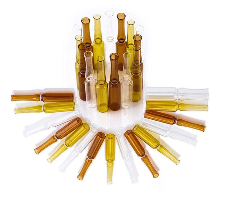 1ml 2ml 5ml 10ml استاندارد ISO Ybb استاندارد USP نوع 1 USP نوع 2 آمپول شیشه ای OPC آمپول شیشه ای بوروسیلیکات خنثی