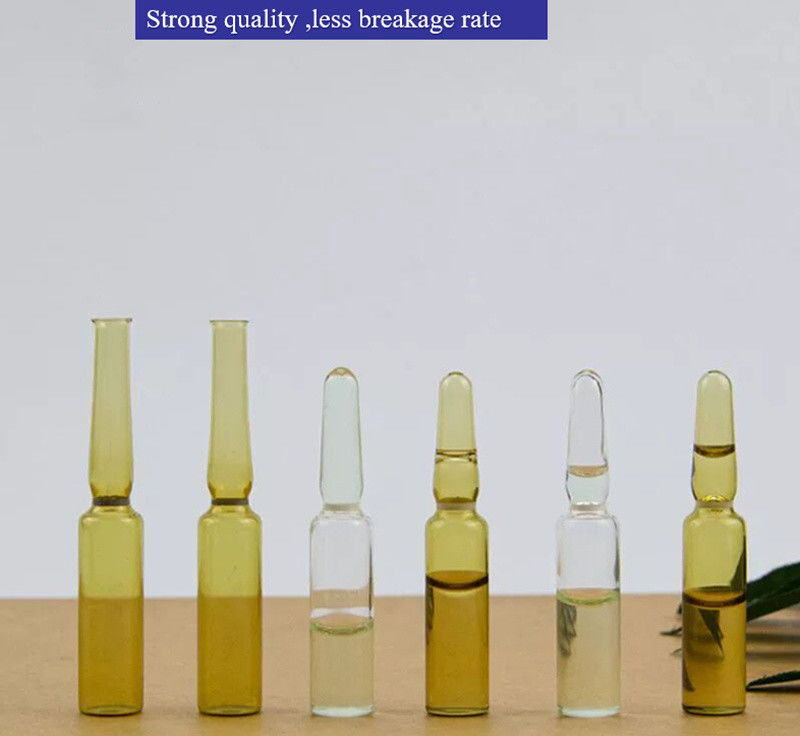 1ml 2ml 5ml 10ml YBB USP آمپول های شیشه ای بوروسیلیکات خالی برای تزریق آمپول شیشه ای زرد شفاف برای فارماک