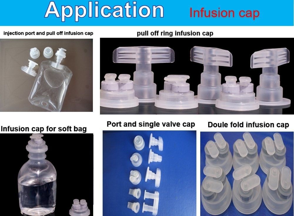 30mm 32mm Pull Ring Single Port Infusion Euro Head Cap برای کیسه های تزریقی غیر PVC