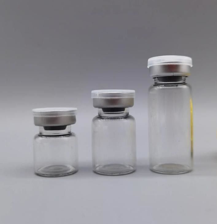 بطری های شیشه ای ضدعفونی دارویی 5 میلی لیتر 7 میلی لیتر 10 میلی لیتر 20 میلی لیتر بطری شیشه ای لوله دار با روکش لاستیکی