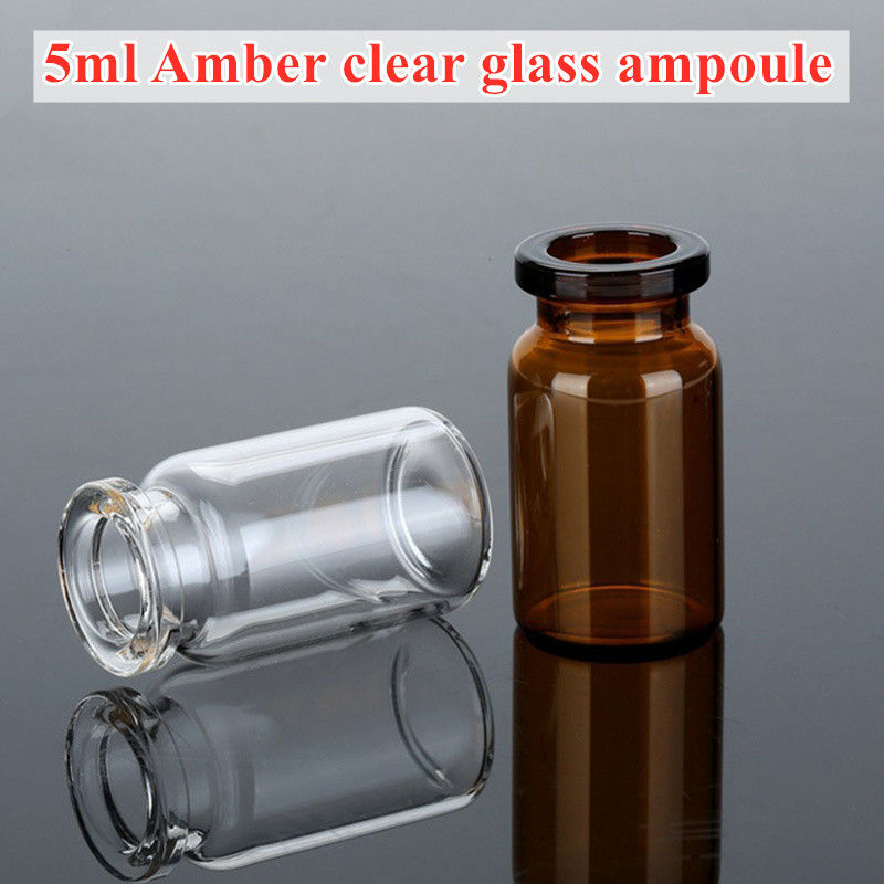 5ml 7ml 10ml Clear Amber Medicine Crimp Top Tubular Sterilize بطری های تزریقی شیشه ای با روکش لاستیکی