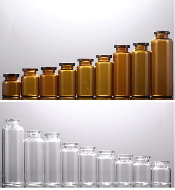 لیوان شیشه ای شفاف پزشکی داروسازی 5ml 10ml 20ml لیوان شیشه ای شفاف لاجورد خالی کوچک تزریقی استریل لوله ای