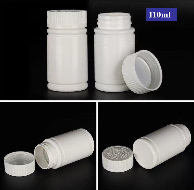 دهان خالی 100ml 150ml پلاستیک سفید PE دارویی قرص کپسول ظرف دارویی بطری داروی ویتامین