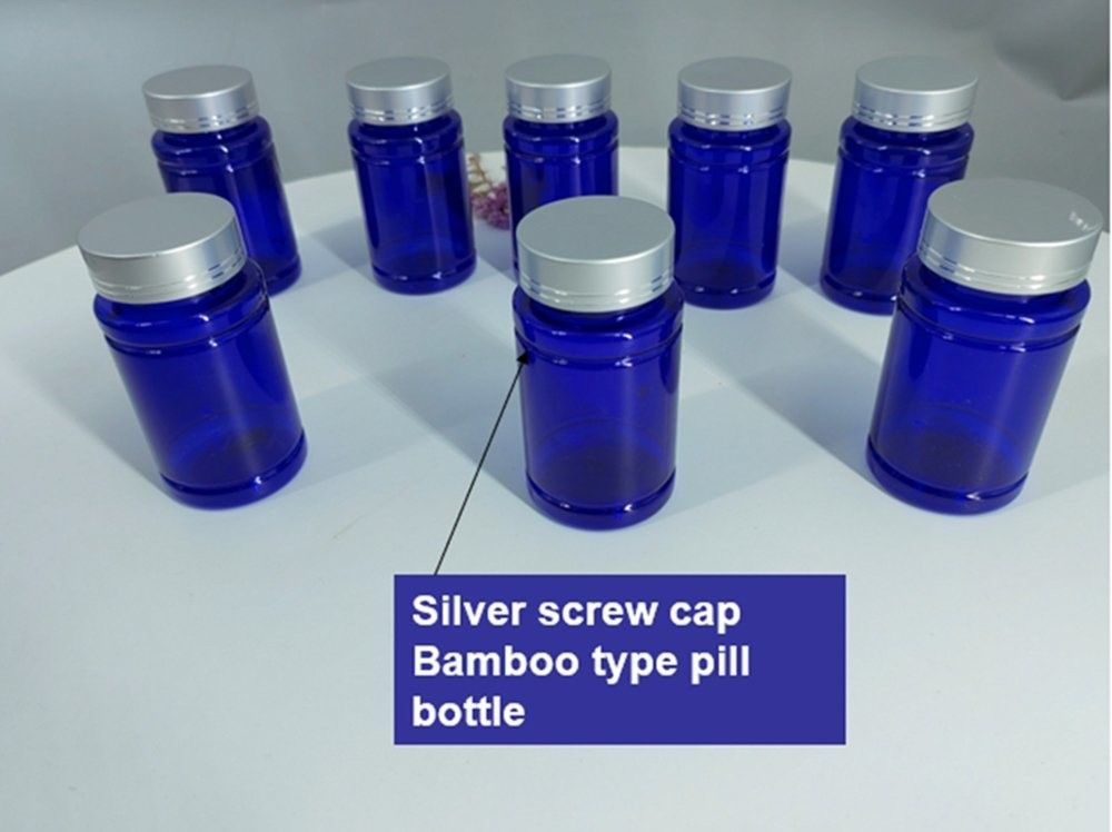 بطری مکمل ویتامین پلاستیکی PET کپسول قرص بطری قرص آبی 100ml 120ml ظرف پلاستیکی بطری دارویی