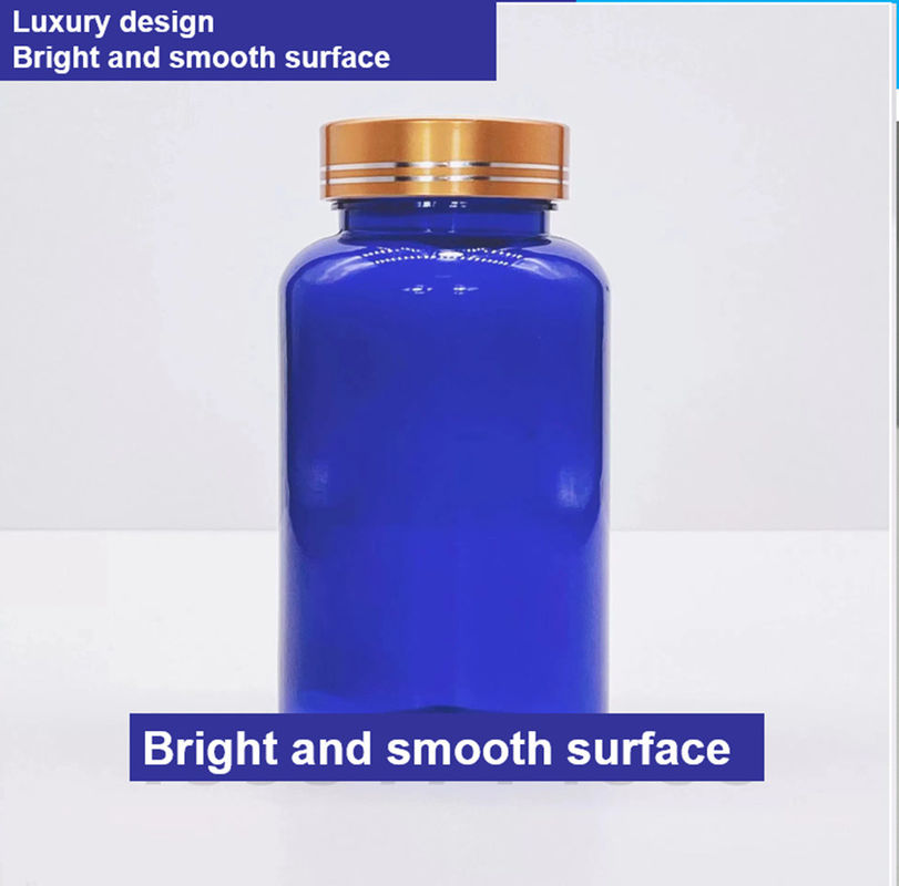 بطری مکمل ویتامین پلاستیکی PET کپسول قرص بطری قرص آبی 100ml 120ml ظرف پلاستیکی بطری دارویی