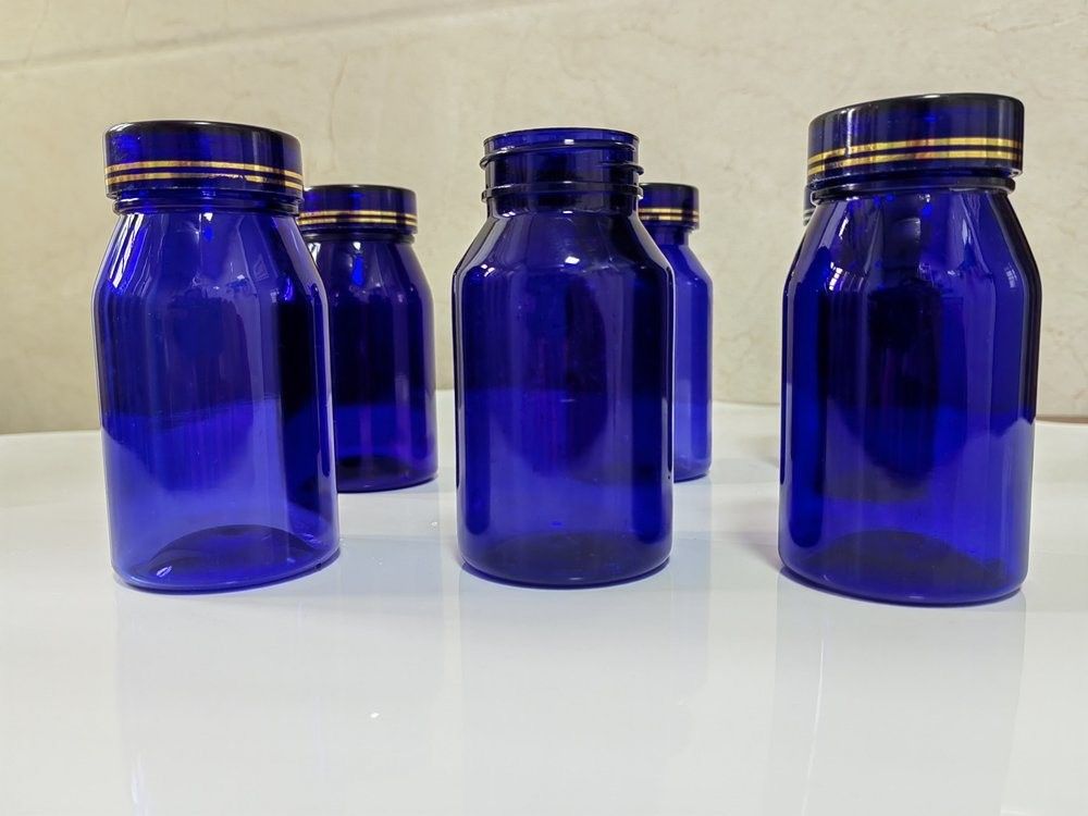 بطری مکمل ویتامین پلاستیکی PET کپسول قرص بطری قرص آبی 100ml 120ml ظرف پلاستیکی بطری دارویی