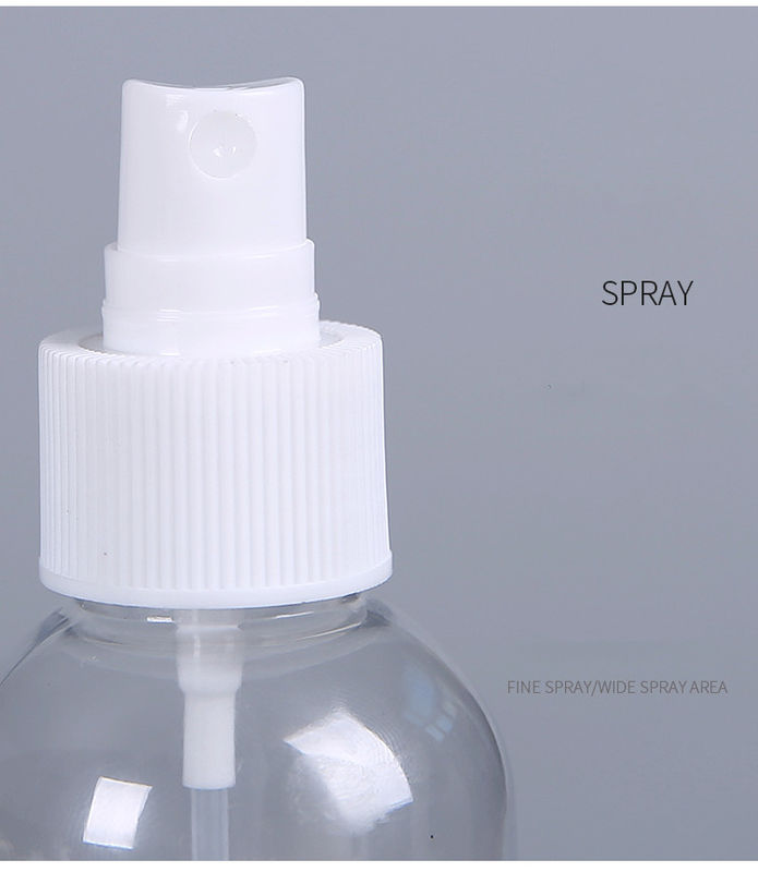 بطری اسپری پلاستیکی PET کوچک شکل گرد 60ML 100ML بطری اسپری پلاستیکی PET شفاف 50ml بطری اسپری ضدعفونی کننده دست