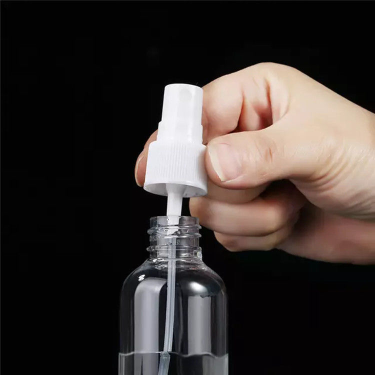 50 میلی لیتر کیف کوچک قابل حمل سفر شفاف لوشن الکل ضد عفونی کننده شیشه اسپری پلاستیکی PET صاف دور