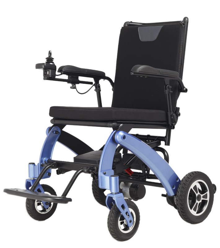 صندلی چرخدار الکتریکی با فیبر کربن سبک وزن 120 کیلوگرم ظرفیت بارگذاری صندلی چرخدار دراز کش با چرخ های ضد انفجار